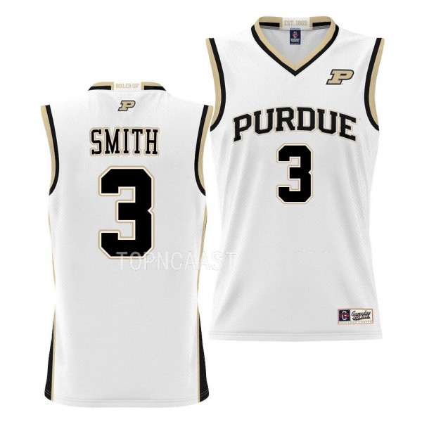 Braden Smith Purdue Boilermakers #3 White NIL Pick...