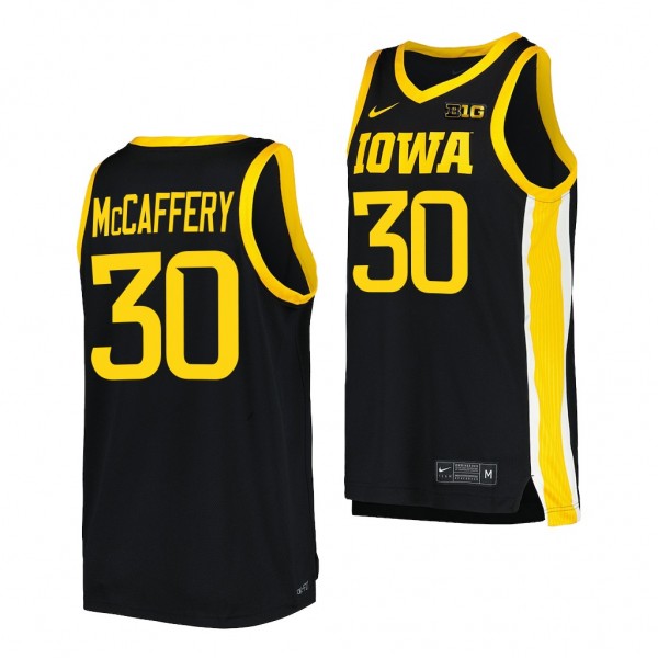 Iowa Hawkeyes Connor McCaffery Black #30 Replica J...