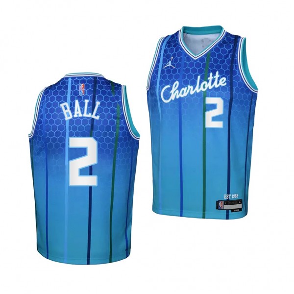 LaMelo Ball Charlotte Hornets Teal 2021-22 City Edition 75th ...