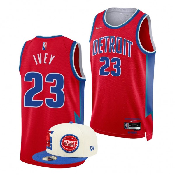 2022 NBA Draft Purdue Boilermakers Jaden Ivey Pistons Red Jersey