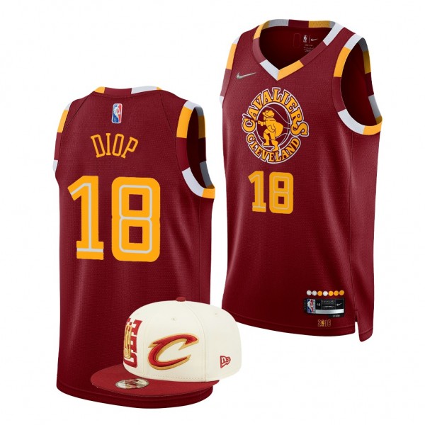 2022 NBA Draft Khalifa Diop Cavaliers Red Jersey C...