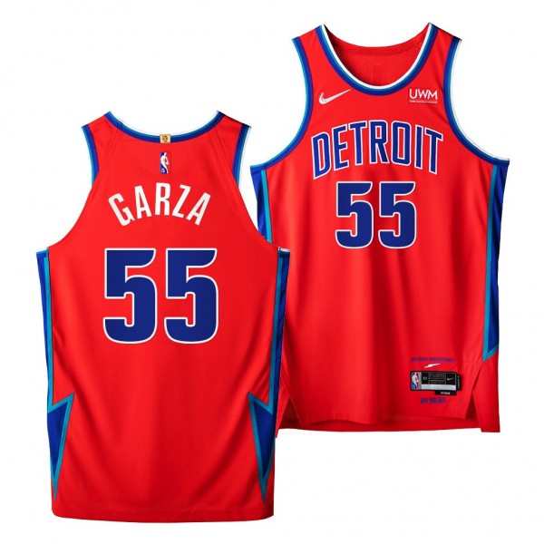 2021 NBA Draft Luka Garza 55 Pistons NBA 75th Authentic Red Jersey