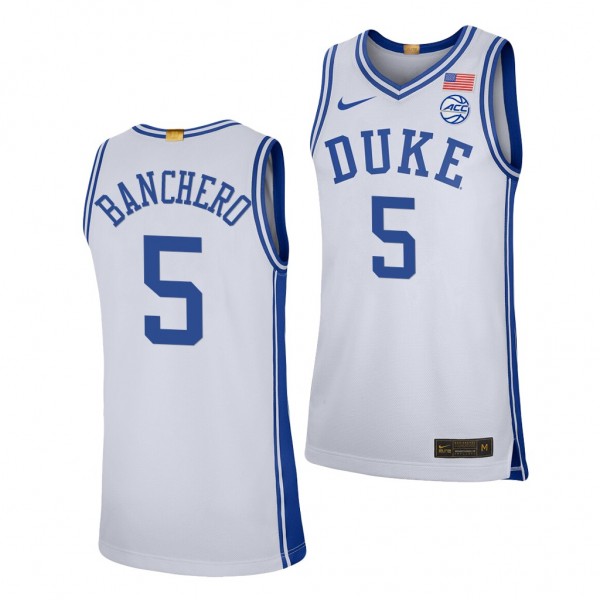 Paolo Banchero 5 Duke Blue Devils Odea High School 2022 Nba Draft Top Prospect White Jersey 