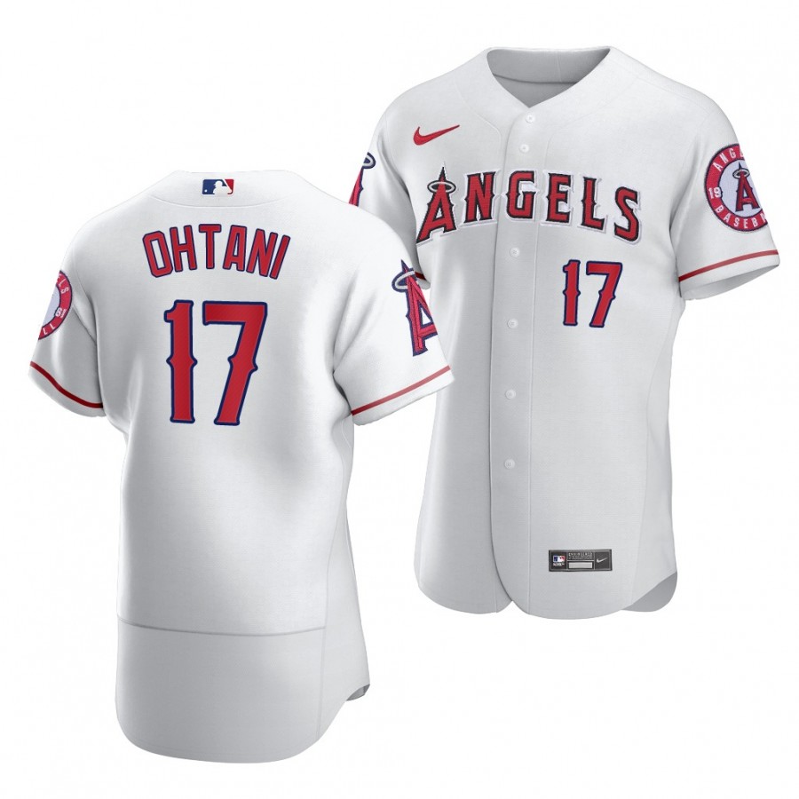 Shohei Ohtani Los Angeles Angels #17 White Authentic Home Jersey