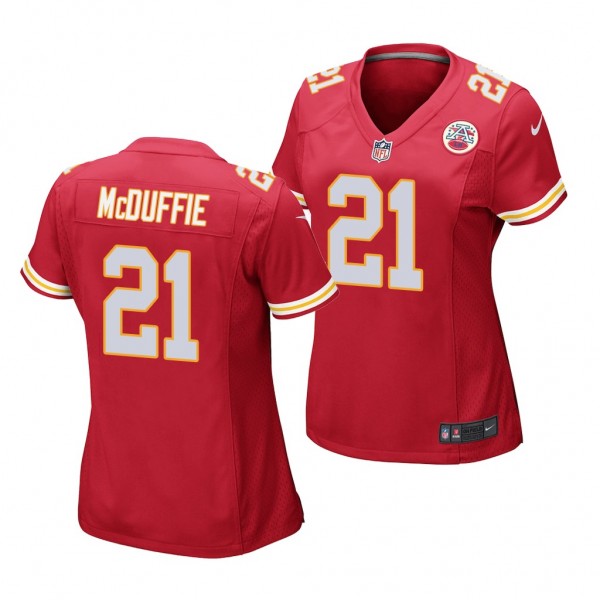 Trent McDuffie #21 Kansas City Chiefs 2022 NFL Draft Red Women Game ...