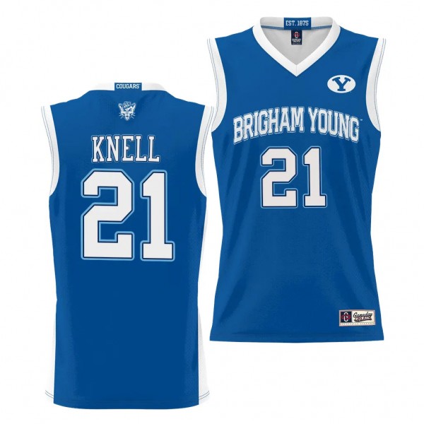 BYU Cougars Trevin Knell Royal #21 NIL Basketball ...