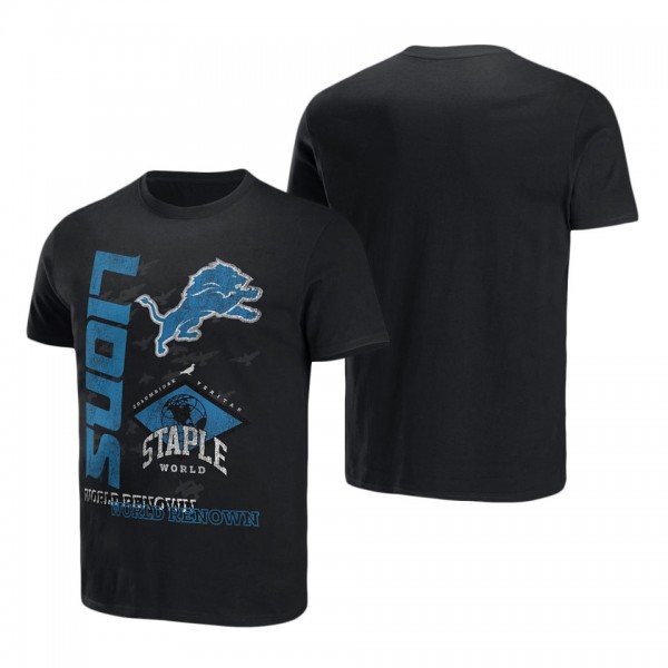 Men's Detroit Lions NFL x Staple Black World Renow...