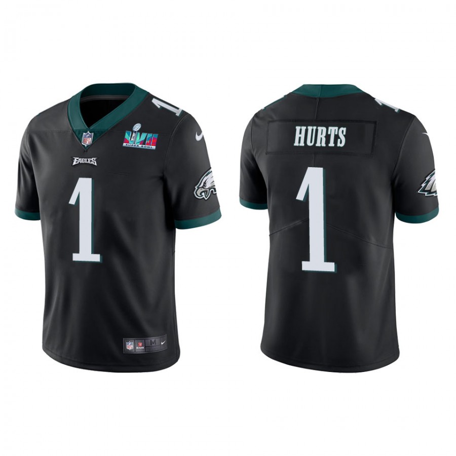 Jalen Hurts Men's Eagles Super Bowl LVII Black Vapor Limited Jersey