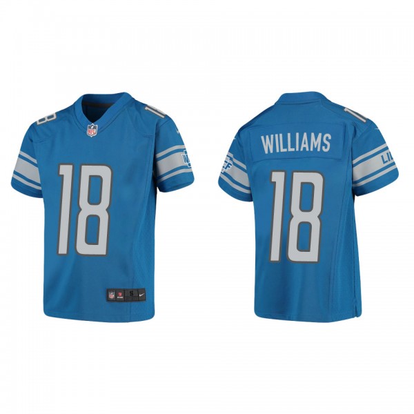 Youth Jameson Williams Detroit Lions Blue Game Jer...