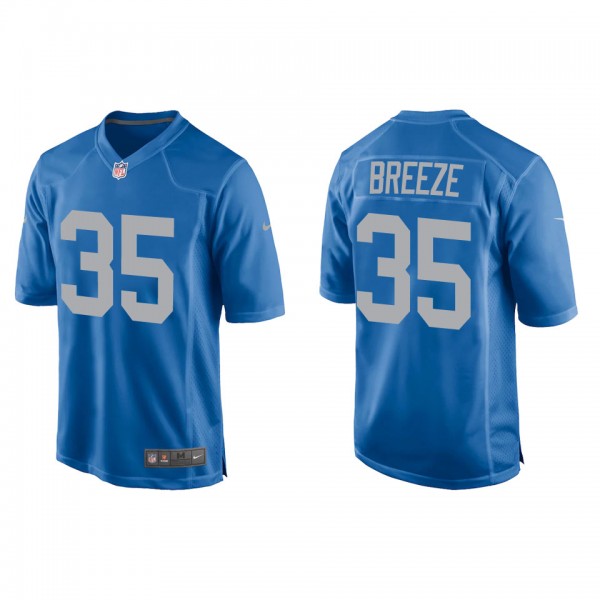 Men's Detroit Lions Brady Breeze Blue Throwback Ga...