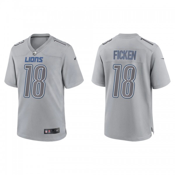 Men's Detroit Lions Sam Ficken Gray Atmosphere Fas...