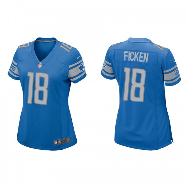 Women's Detroit Lions Sam Ficken Blue Game Jersey