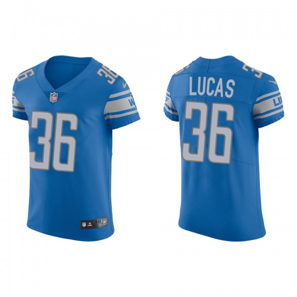 Men's Detroit Lions Chase Lucas Blue Vapor Elite Jersey