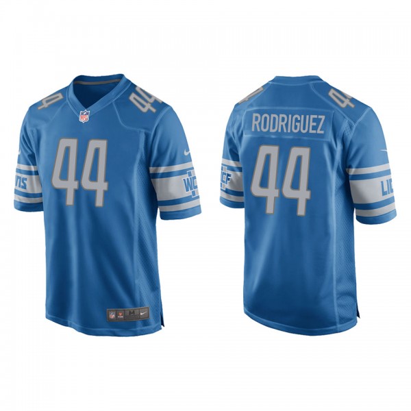 Men's Detroit Lions Malcolm Rodriguez Blue Game Je...