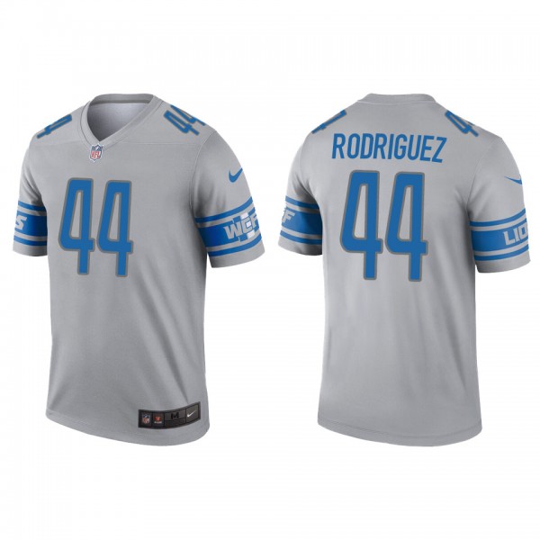 Men's Detroit Lions Malcolm Rodriguez Gray Inverted Legend Jersey