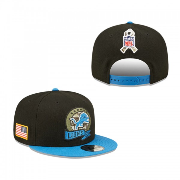 Men's Detroit Lions Black Blue 2022 Salute To Serv...