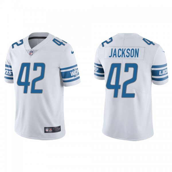 Men's Detroit Lions Justin Jackson White Vapor Lim...