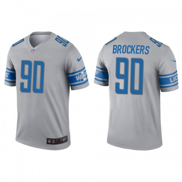 Men's Detroit Lions Michael Brockers Gray Inverted...