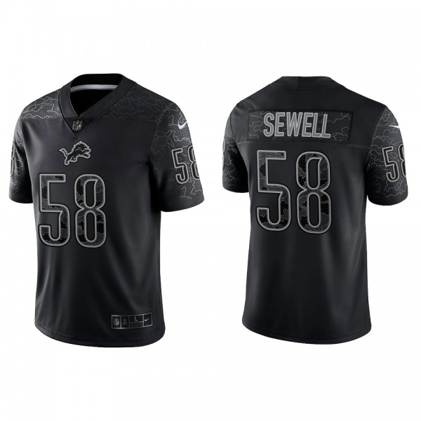 Penei Sewell Detroit Lions Black Reflective Limite...