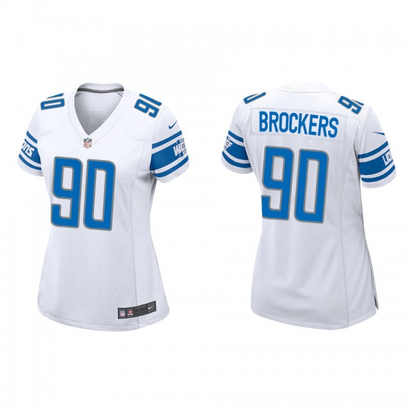 Women's Detroit Lions Michael Brockers White Game ...