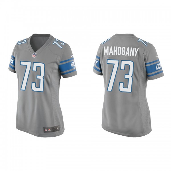 Women's Christian Mahogany Detroit Lions Silver Ga...