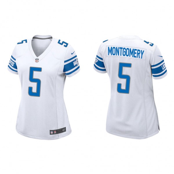 Women's David Montgomery Detroit Lions White Game ...