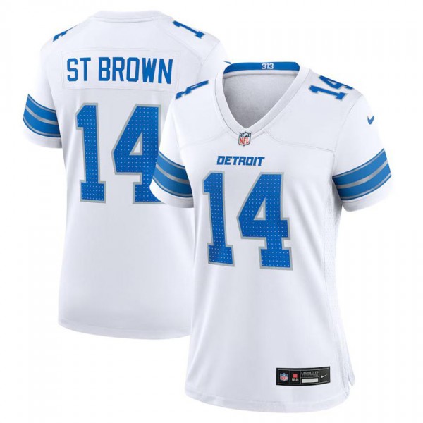 Women's Detroit Lions Amon-Ra St. Brown White Whit...