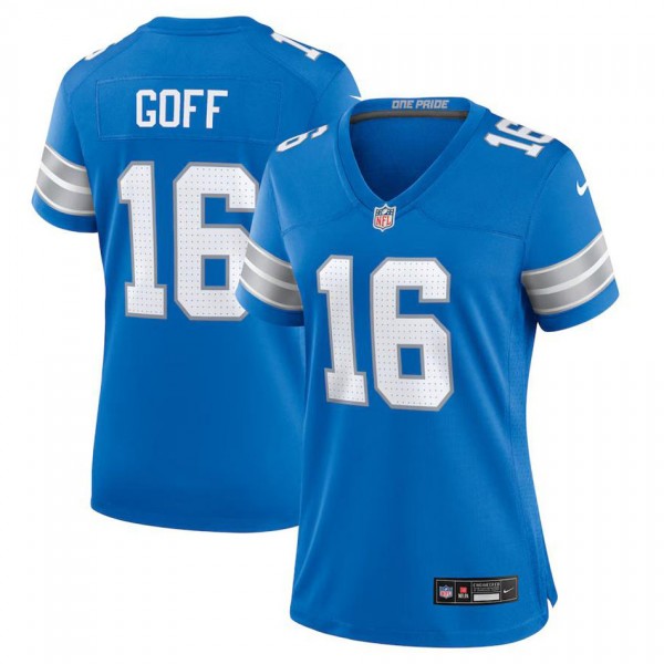 Women's Detroit Lions Jared Goff Blue Game Jersey