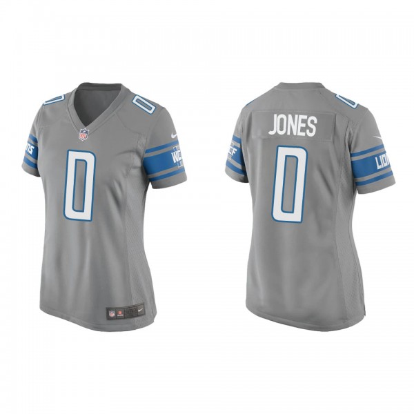 Women's Marvin Jones Detroit Lions Silver Game Jer...