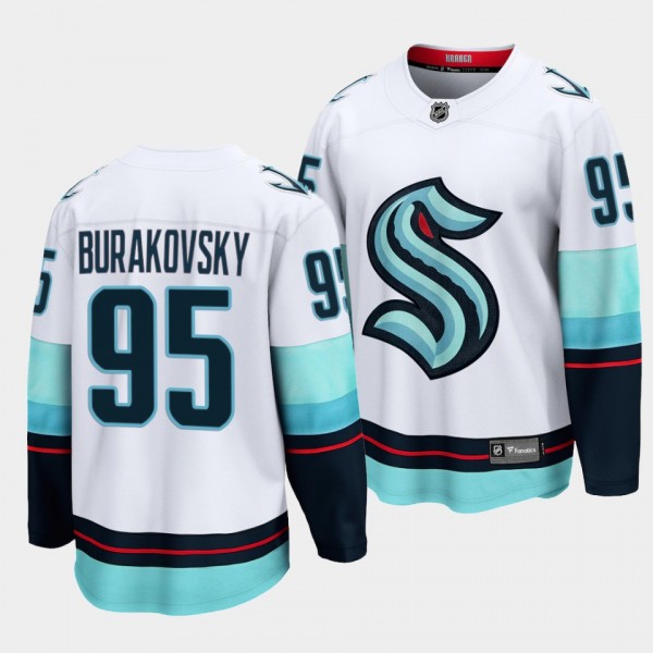 Andre Burakovsky Seattle Kraken Away 2022 White Br...