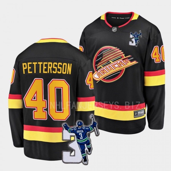 Elias Pettersson Vancouver Canucks Kevin Bieska pa...