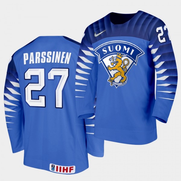 Finland Team #27 Juuso Parssinen 2021 IIHF World J...