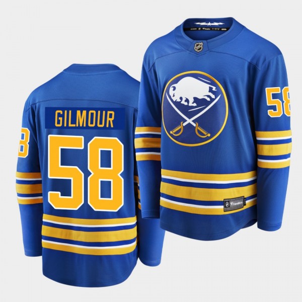 Sabres John Gilmour #58 Home 2020-21 Breakaway Pla...