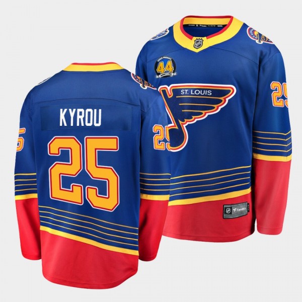 St. Louis Blues Jordan Kyrou 44 Chris Pronger Patc...