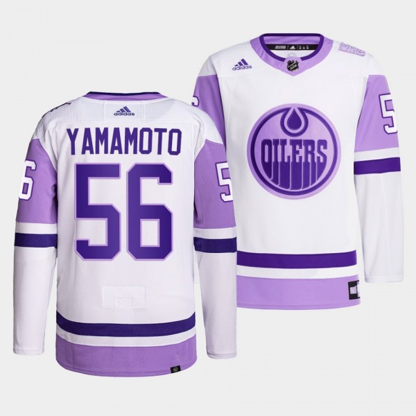 Edmonton Oilers Kailer Yamamoto White 2021 HockeyF...