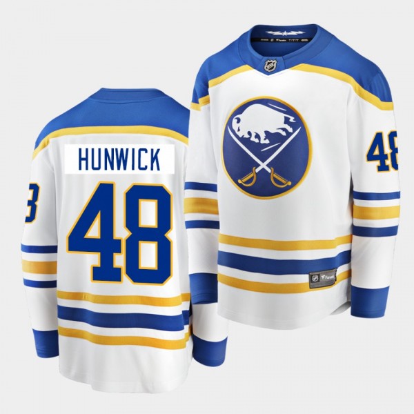 Sabres Matt Hunwick #48 Away 2020-21 Breakaway Pla...