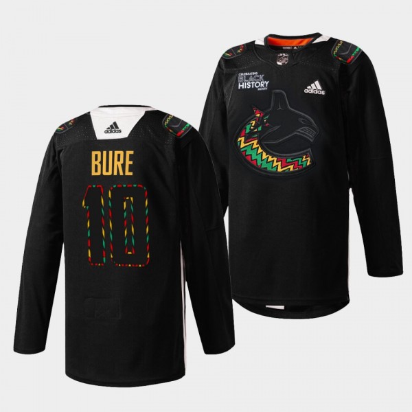 Canucks #10 Pavel Bure Black History Month 2022 Ke...