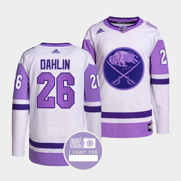 Buffalo Sabres Rasmus Dahlin White Purple Hockey F...