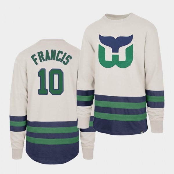 Hartford Whalers Ron Francis Center Ice Crew White...