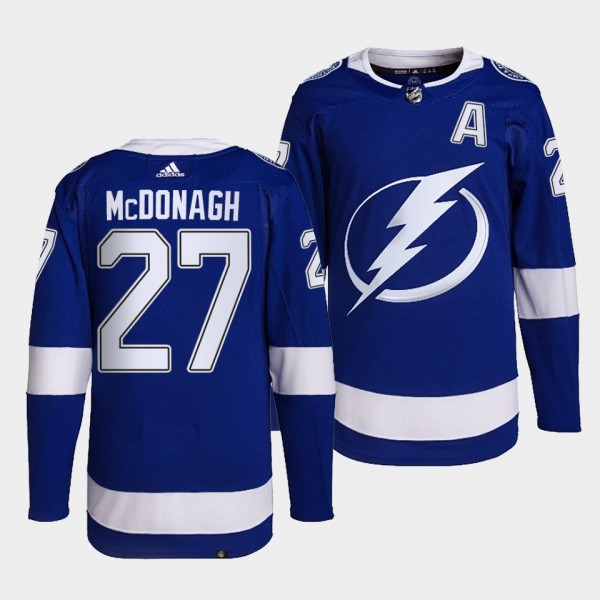 Ryan McDonagh #27 Lightning Home Blue Jersey 2021-22 Primegreen Authentic