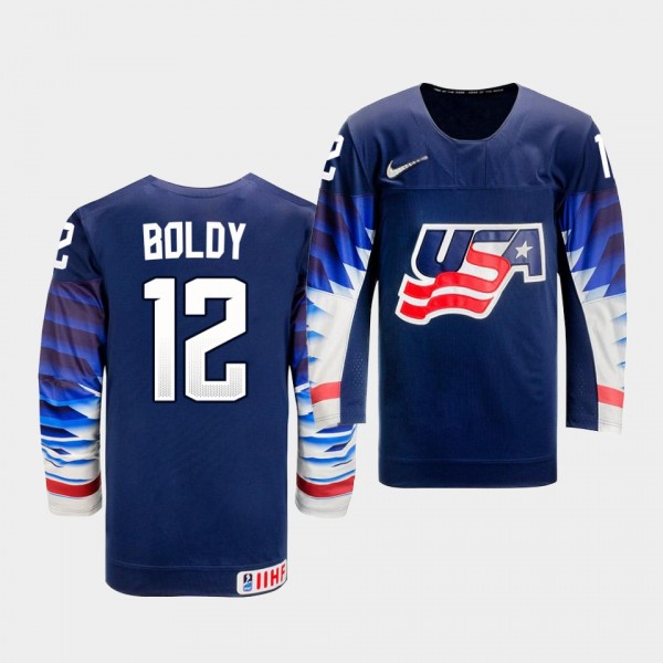 USA Team Matthew Boldy 2021 IIHF World Junior Cham...